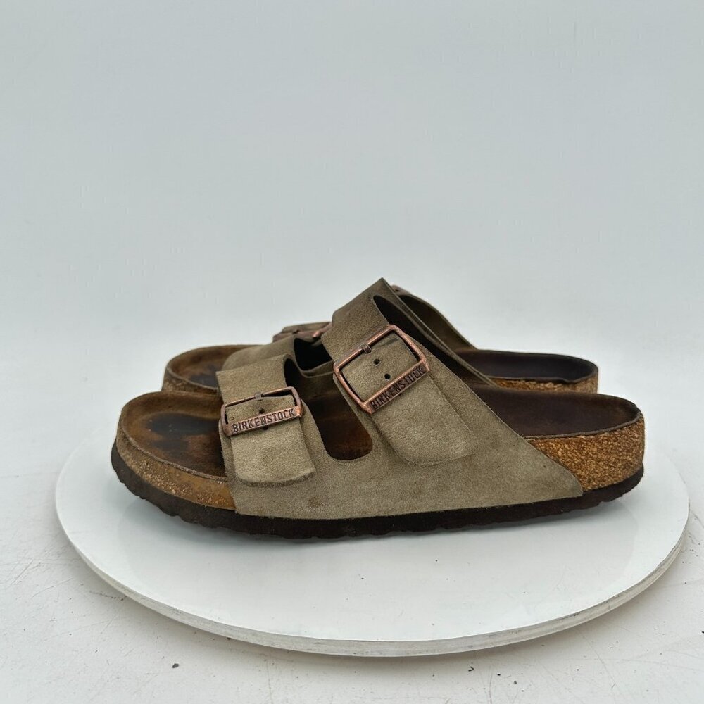 Birkenstock Arizona Women Size 7 Brown Suede Leather Slide Sandal